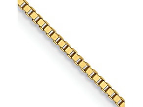 14K Yellow Gold Diamond-Cut Box Link Anklet