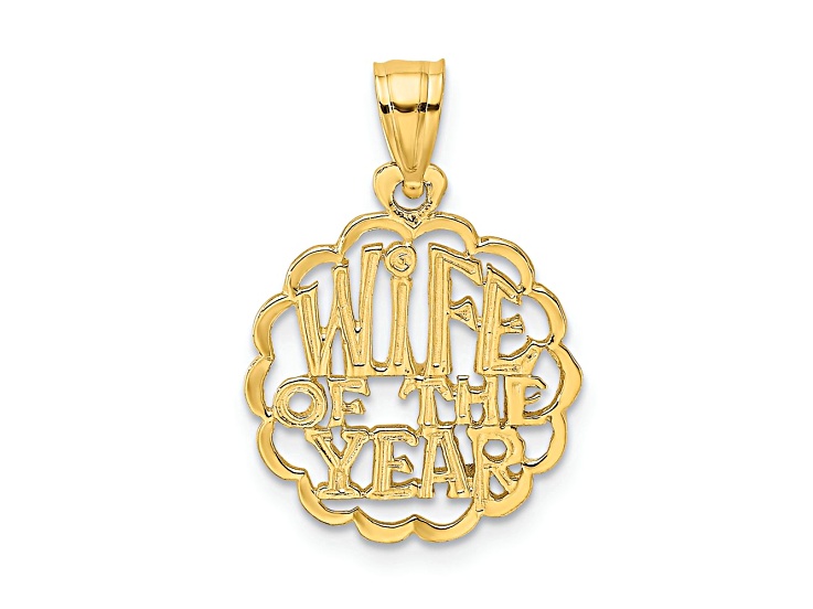 10K Yellow Gold Wife of The Year Pendant