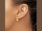 14k Yellow Gold Polished Raphael Angel Dangle Earrings