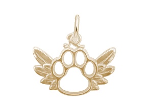 10K Yellow Gold Paw W/Wings Measures Approx 14.43mm x 18.5mm