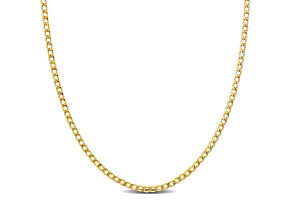 10K Yellow Gold Curb Link 18 inch Chain Necklace, 2.3mm