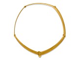 18K Yellow Gold Hammered 7.25-inch 35mm Wide Hinged Bangle