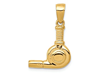 Picture of 14k Yellow Gold 3D Blow Dryer Pendant