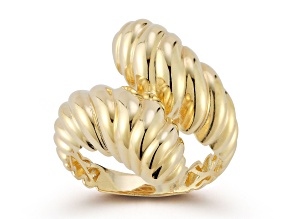 Bellissima Gold 14K Yellow Gold Ridged Bypass Ring