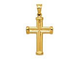 14K Yellow Gold Hollow Cross Pendant