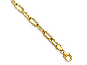 14K Yellow Gold 4.5mm Paperclip Link Bracelet