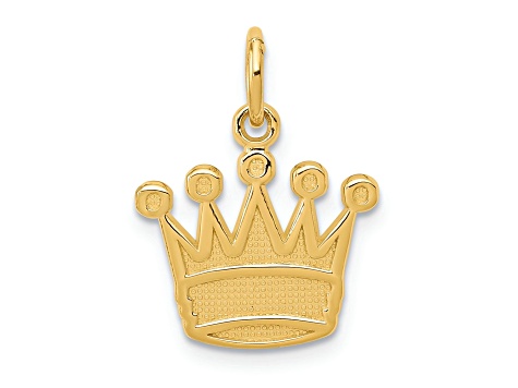 14K Yellow Gold Kings Crown Charm