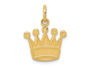 14K Yellow Gold Kings Crown Charm