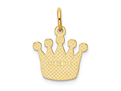 14K Yellow Gold Kings Crown Charm