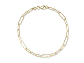Bellissima Gold 14K Yellow Gold Paperclip Link Chain Bracelet