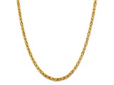 14K Yellow Gold 4mm Byzantine Chain Necklace