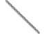 Rhodium Over 10k White Gold 1mm Solid Round Open Link Cable 18 Inch Chain