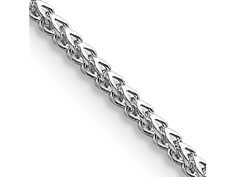 14K White Gold 1mm Franco Chain Necklace