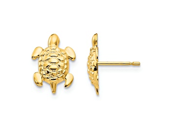 Picture of 14K Yellow Gold Turtle Post Earrings