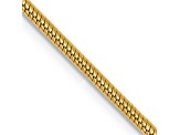 14K Yellow Gold 1.6mm Round Snake Chain Necklace