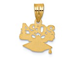 14K Yellow Gold Graduation Cap and Diploma 2024 Charm