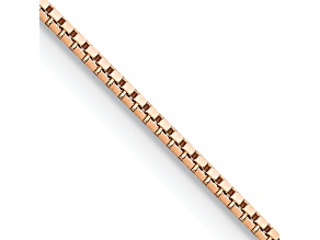 14k Rose Gold 0.95mm Box Link Bracelet