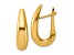 14k Yellow Gold 15/16 inch Polished Fancy Tapered Teardrop Hinged Hoop Earrings