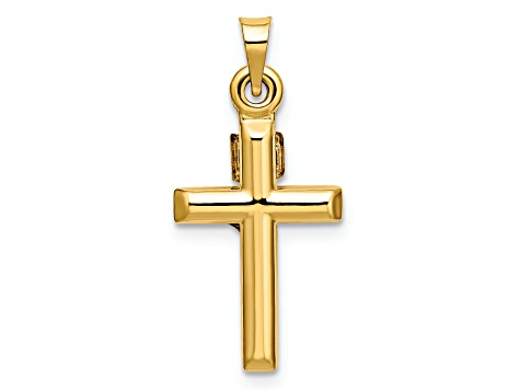 14k Yellow Gold Crucifix Pendant