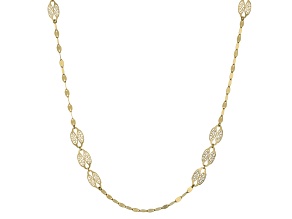 10k Yellow Gold Station Necklace 24 inch