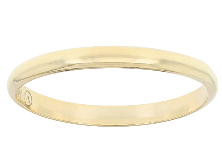 10K Yellow Gold 2MM Polished Comfort Fit Band Ring - AU076 | JTV