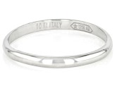 10K White Gold 2MM Polished Comfort Fit Band Ring
