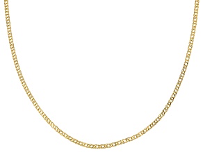 10K Yellow Gold Diamond-Cut 2MM Double Curb Chain
