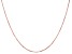 10K Rose Gold 0.6MM Box Chain 18 Inch Necklace