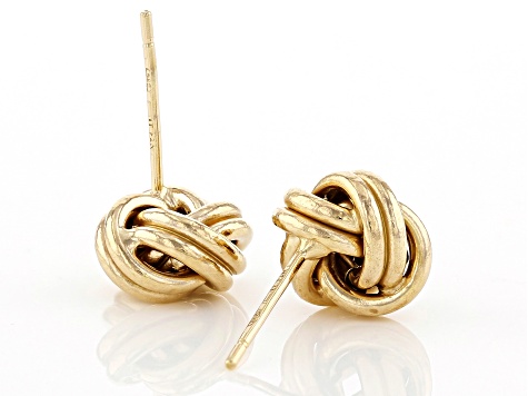 14K Yellow Gold 8.5MM Love Knot Earrings