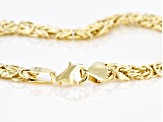 10K Yellow Gold 5MM High Polished Byzantine Link Bracelet