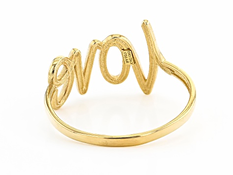 love script ring gold