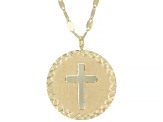 10K Yellow Gold Cross Valentino Necklace