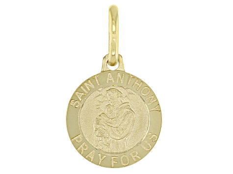 10K Yellow Gold Saint Anthony Medal Pendant