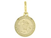 10K Yellow Gold Saint Christopher Medal Pendant