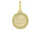 10K Yellow Gold Saint Francis Medal Pendant