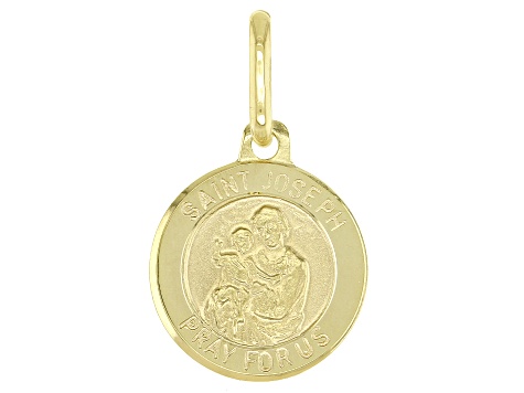 10K Yellow Gold Saint Joseph Medal Pendant