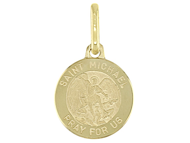 9ct 9k Yellow Gold St Michael Oval Medallion Pendant 5.3 Grams Brand New