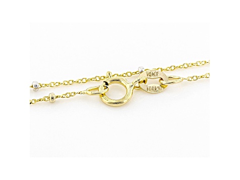 10K Yellow Gold with 10K White Gold 
