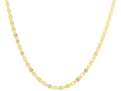 10K Yellow Gold 2MM Mirror Valentino Chain - AU1052 | JTV.com