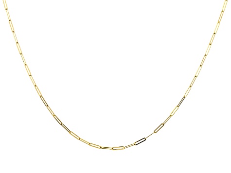 10K Yellow Gold 1.7MM Paperclip 16 Inch Chain