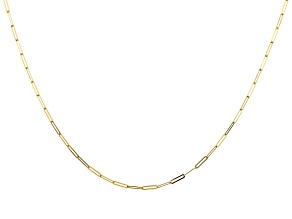 10K Yellow Gold 1.7MM Paperclip 18 Inch Chain