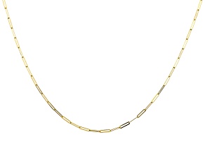 10K Yellow Gold 1.7MM Paperclip 24 Inch Chain