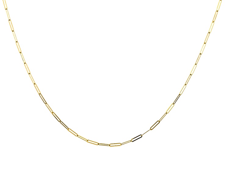 10K Yellow Gold 1.7MM Paperclip 24 Inch 