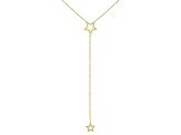 10K Yellow Gold Diamond-Cut Star Y-Necklace