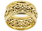 10k Yellow Gold Byzantine Link Band Ring