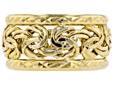 10k Yellow Gold Byzantine Link Band Ring