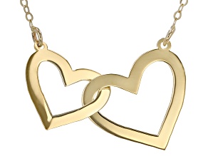 10K Yellow Gold Intertwined Heart Necklace