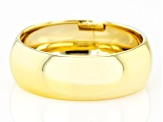 10K Yellow Gold 6.6MM High Polished Domed Mirror Band Ring