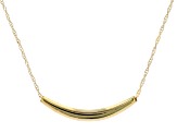 10K Yellow Gold Curve Bar Reversible Adjustable Necklace