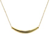10K Yellow Gold Curve Bar Reversible Adjustable Necklace